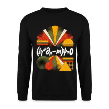 Dirac-Gleichung – Physikalische Gleichung - Unisex Pullover - Schwarz - Vorne - Alina (178cm) & Michal (187cm)