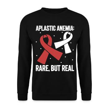 Aplastische Anämie - Selten aber echt - Unisex Pullover - Schwarz - Vorne - Alina (178cm) & Michal (187cm)