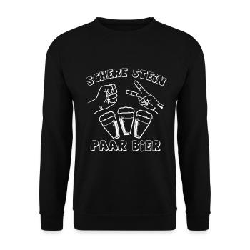 Paar Bier Handsign-Design mit Gläsern - Unisex Pullover - Schwarz - Vorne - Alina (178cm) & Michal (187cm)