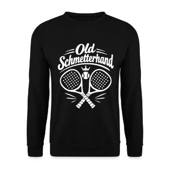 Old Schmetterhand Padelschläger - Padel Sport - Unisex Pullover - Schwarz - Vorne - Alina (178cm) & Michal (187cm)