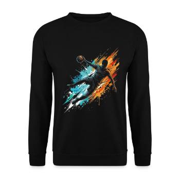 Handball Player Handballer - Unisex Pullover - Schwarz - Vorne - Alina (178cm) & Michal (187cm)
