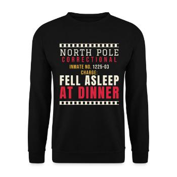 North Pole Correctional - Fell Asleep At Dinner - Unisex Pullover - Schwarz - Vorne - Alina (178cm) & Michal (187cm)