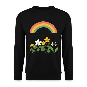 Hahnenfuß Blumen Bärlauch Buschwindröschen Natur - Unisex Pullover - Schwarz - Vorne - Alina (178cm) & Michal (187cm)