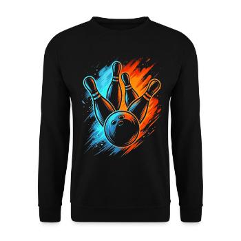 Bowlingkugel Herren Kinder Jungen Bowling - Unisex Pullover - Schwarz - Vorne - Alina (178cm) & Michal (187cm)