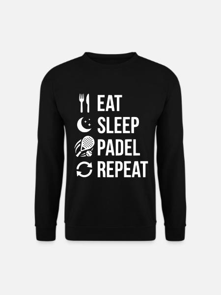 Eat Sleep Padel Repeat - Unisex Pullover - Schwarz