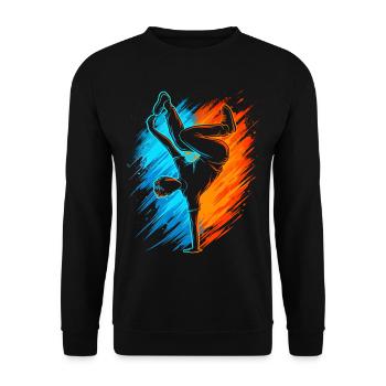 Breakdancing Herren Kinder Jungen Breakdance - Unisex Pullover - Schwarz - Vorne - Alina (178cm) & Michal (187cm)