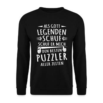 Puzzler - Unisex Pullover - Schwarz - Vorne - Alina (178cm) & Michal (187cm)