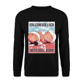 You Confuse Luck – Boule Aquarell Kugeln - Unisex Pullover - Schwarz - Vorne - Alina (178cm) & Michal (187cm)