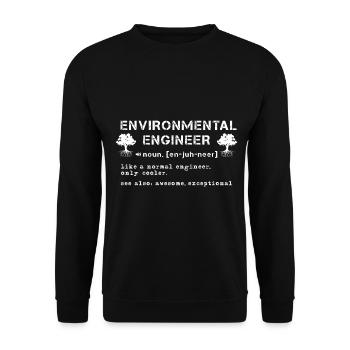 Environmental Engineer Definition - Unisex Sweatshirt - black - Front - Alina (178cm) & Michal (187cm)
