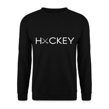 Feldhockey Hockeyspieler "hockeysport" Hockeymerch - Unisex Pullover - Schwarz - Vorne - Alina (178cm) & Michal (187cm)