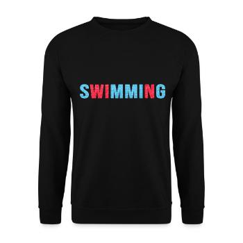 Swimmer wins swimming competition Sport Swimming - Unisex Sweatshirt - black - Front - Alina (178cm) & Michal (187cm)