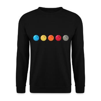 bowling bowlingkugel strike bowlingbahn xxx - Unisex Pullover - Schwarz - Vorne - Alina (178cm) & Michal (187cm)