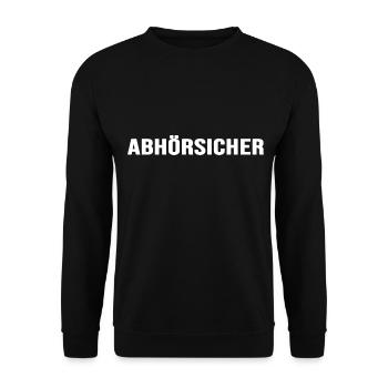 agent abhörsicher undercover spion - Unisex Pullover - Schwarz - Vorne - Alina (178cm) & Michal (187cm)