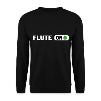 flute brass music concert flutist flute - Unisex Sweatshirt - black - Front - Alina (178cm) & Michal (187cm)