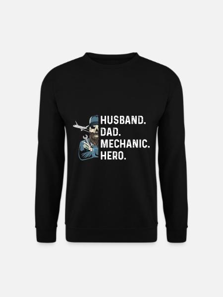 Aviation Design für deinen Flugzeug Mechaniker - Unisex Pullover - Schwarz