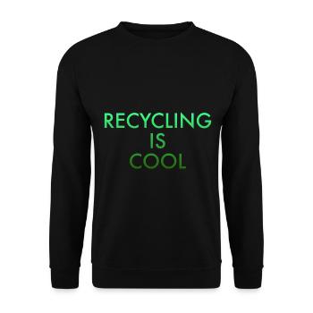 RECYCLING - Unisex Sweatshirt - black - Front - Alina (178cm) & Michal (187cm)