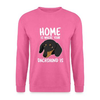 Journée internationale des chiens - Teckel - Sweat-shirt Unisexe - rose - Devant