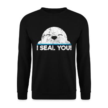 Animaux Lion de mer - Sweat-shirt Unisexe - noir - Devant - Alina (178cm) & Michal (187cm)
