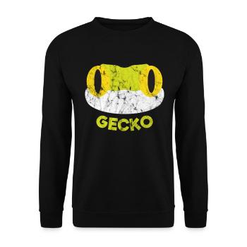 Animaux - Gecko - Sweat-shirt Unisexe - noir - Devant - Alina (178cm) & Michal (187cm)