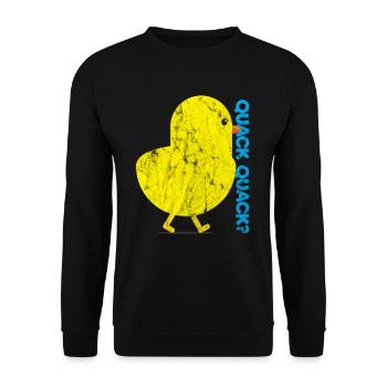 Animals Chicken Quack - Unisex Sweatshirt - black - Front - Alina (178cm) & Michal (187cm)