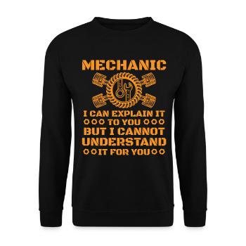 mécanicien - Sweat-shirt Unisexe - noir - Devant - Alina (178cm) & Michal (187cm)
