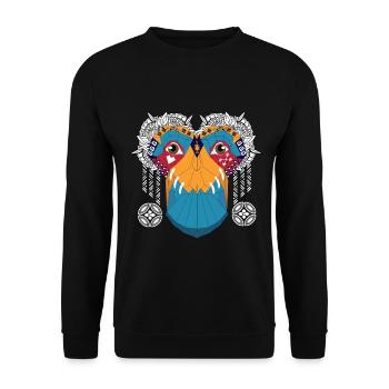 Kunst - Tae 4 Groll - Unisex Pullover - Schwarz - Vorne - Alina (178cm) & Michal (187cm)