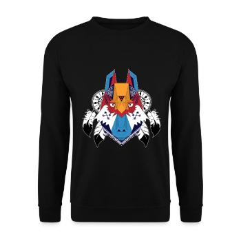 Kunst - Tae 3 Groll - Unisex Pullover - Schwarz - Vorne - Alina (178cm) & Michal (187cm)