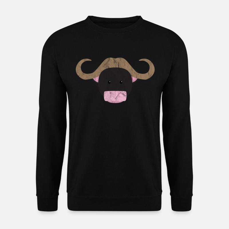 Cute animals bull - Unisex Sweatshirt - black