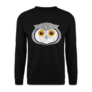 Hibou des animaux mignons - Sweat-shirt Unisexe - noir - Devant - Alina (178cm) & Michal (187cm)