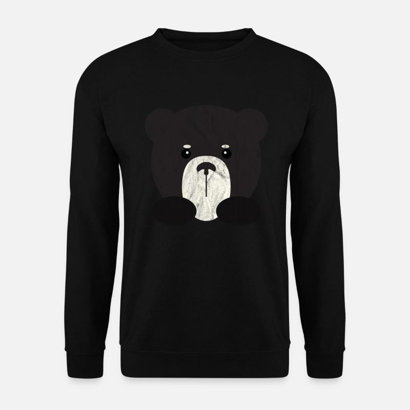 Cute animals panda - Unisex Sweatshirt - black