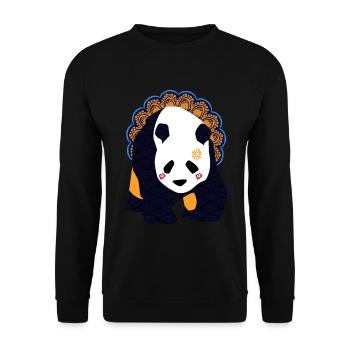 Panda nomade mondial - Sweat-shirt Unisexe - noir - Devant - Alina (178cm) & Michal (187cm)