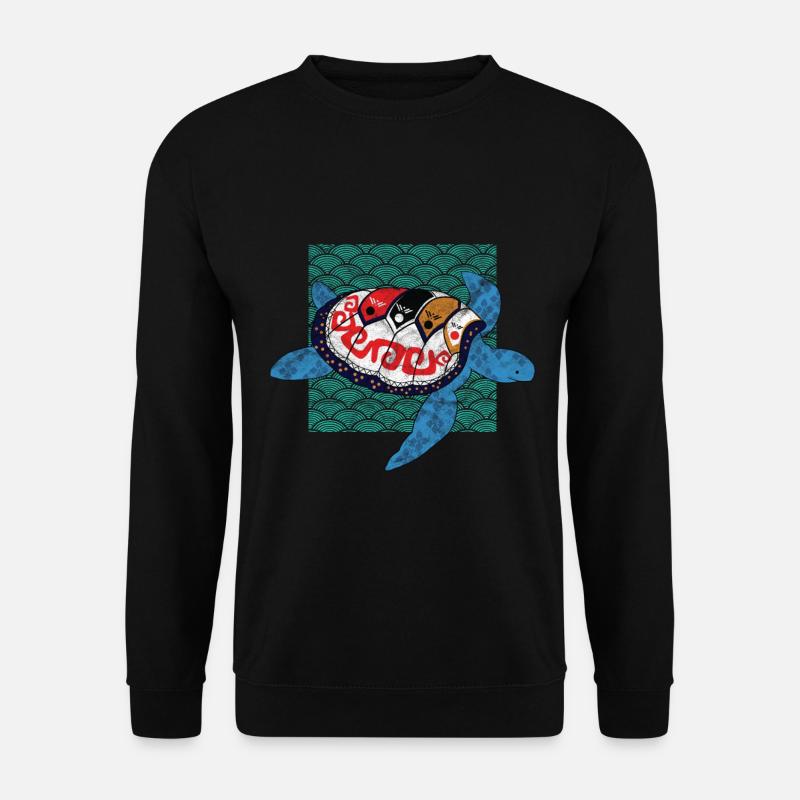 Global nomad turtle - Unisex Sweatshirt - black