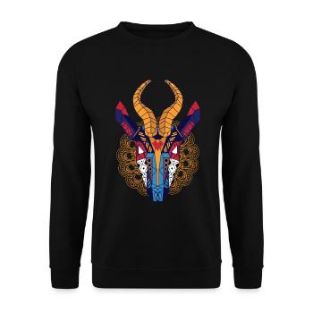 Nomade mondial - Sweat-shirt Unisexe - noir - Devant - Alina (178cm) & Michal (187cm)