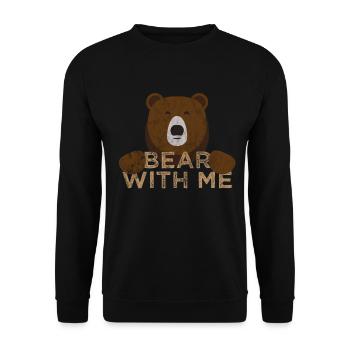 Les calembours des animaux portent avec moi - Sweat-shirt Unisexe - noir - Devant - Alina (178cm) & Michal (187cm)