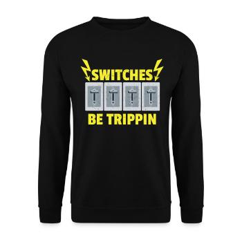 Emplois - Interrupteur électricien - Sweat-shirt Unisexe - noir - Devant - Alina (178cm) & Michal (187cm)