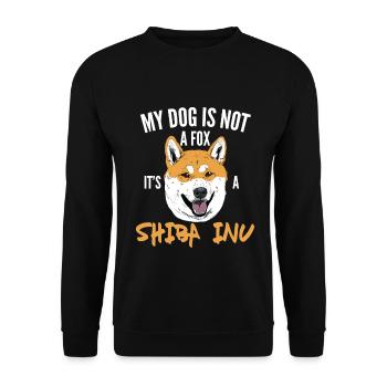 Mon chien n'est pas un renard, c'est un Shiba Inu - Sweat-shirt Unisexe - noir - Devant - Alina (178cm) & Michal (187cm)