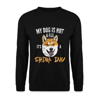 Mon chien n'est pas un renard, c'est un Shiba Inu - Sweat-shirt Unisexe - noir - Devant - Alina (178cm) & Michal (187cm)