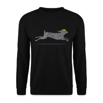 Tiere Kaninchen - Unisex Pullover - Schwarz - Vorne - Alina (178cm) & Michal (187cm)
