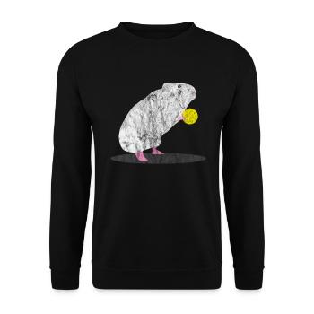 Tiere Ratte und Käse - Unisex Pullover - Schwarz - Vorne - Alina (178cm) & Michal (187cm)