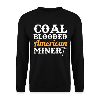 Charbon American Blooder - Sweat-shirt Unisexe - noir - Devant - Alina (178cm) & Michal (187cm)