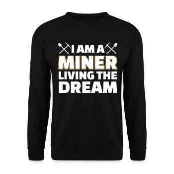 Je suis un mineur qui vit le rêve - Sweat-shirt Unisexe - noir - Devant - Alina (178cm) & Michal (187cm)