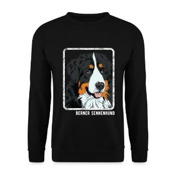 Chiens - Bouvier Bernois - Sweat-shirt Unisexe - noir - Devant - Alina (178cm) & Michal (187cm)
