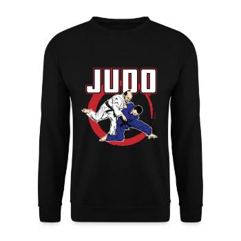 Judo - Unisex Pullover - Schwarz - Vorne - Alina (178cm) & Michal (187cm)