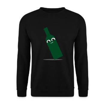 Nice objects - bottle - Unisex Sweatshirt - black - Front - Alina (178cm) & Michal (187cm)