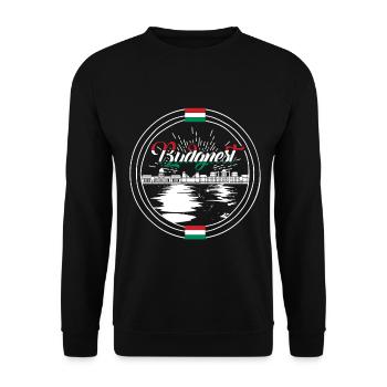 Ungarn Budapest - Unisex Pullover - Schwarz - Vorne - Alina (178cm) & Michal (187cm)