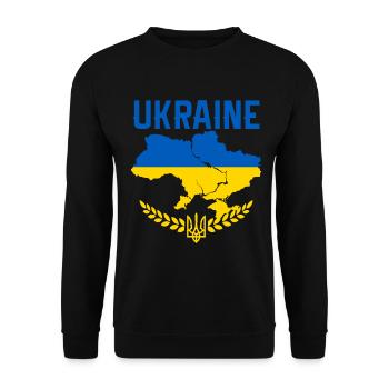 Ukraine | Drapeau | pays - Sweat-shirt Unisexe - noir - Devant - Alina (178cm) & Michal (187cm)