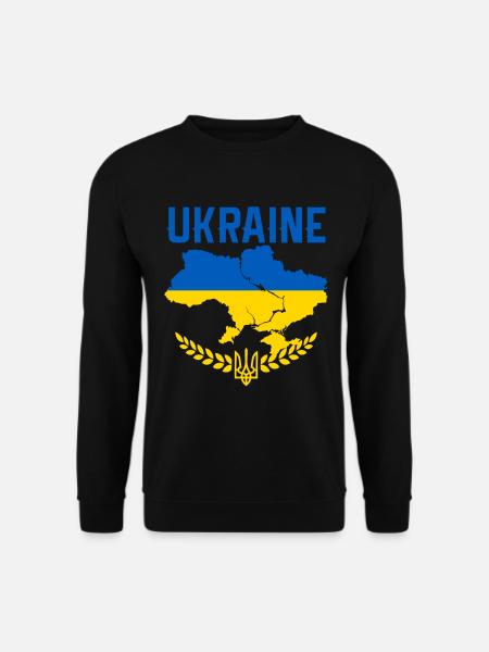 Ukraine | Flagge | Land - Unisex Pullover - Schwarz