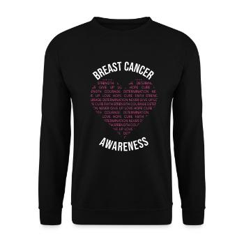 Breast Cancer Awareness - Unisex Sweatshirt - black - Front - Alina (178cm) & Michal (187cm)