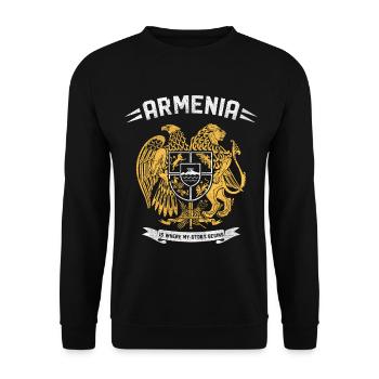 Armenia | My story started in Armenia - Unisex Sweatshirt - black - Front - Alina (178cm) & Michal (187cm)