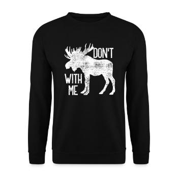 Elch - Unisex Pullover - Schwarz - Vorne - Alina (178cm) & Michal (187cm)